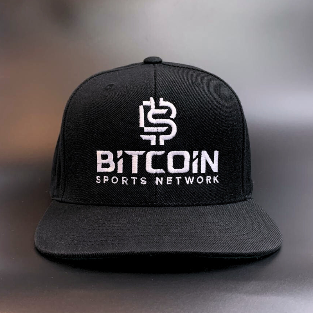 Classic Black Bitcoin Sports Network Cap – White Embroidery