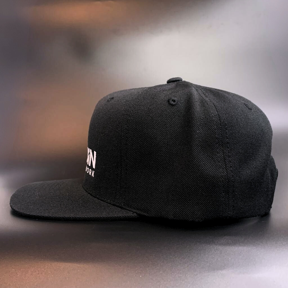 Classic Black Bitcoin Sports Network Cap – White Embroidery